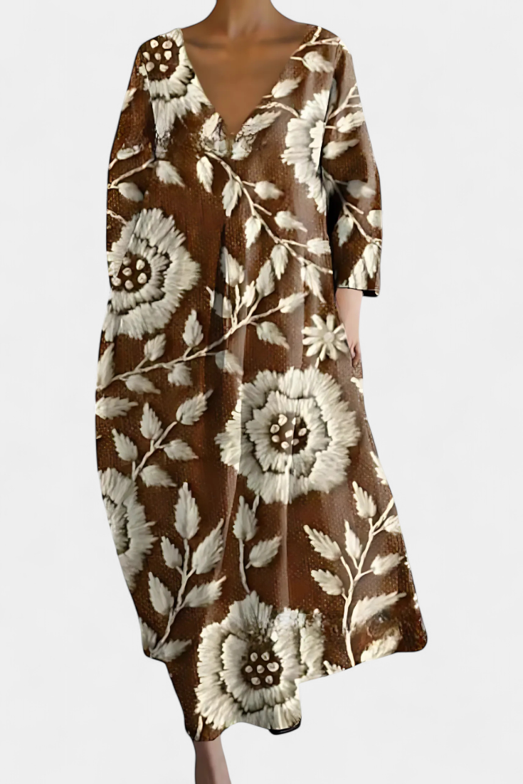Beatrix | Bequemes V-Ausschnitt-Kleid