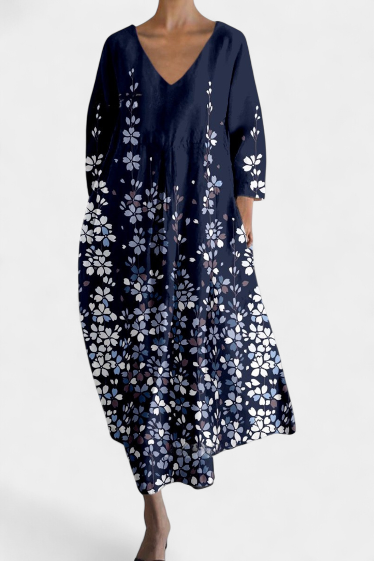 Beatrix | Bequemes V-Ausschnitt-Kleid
