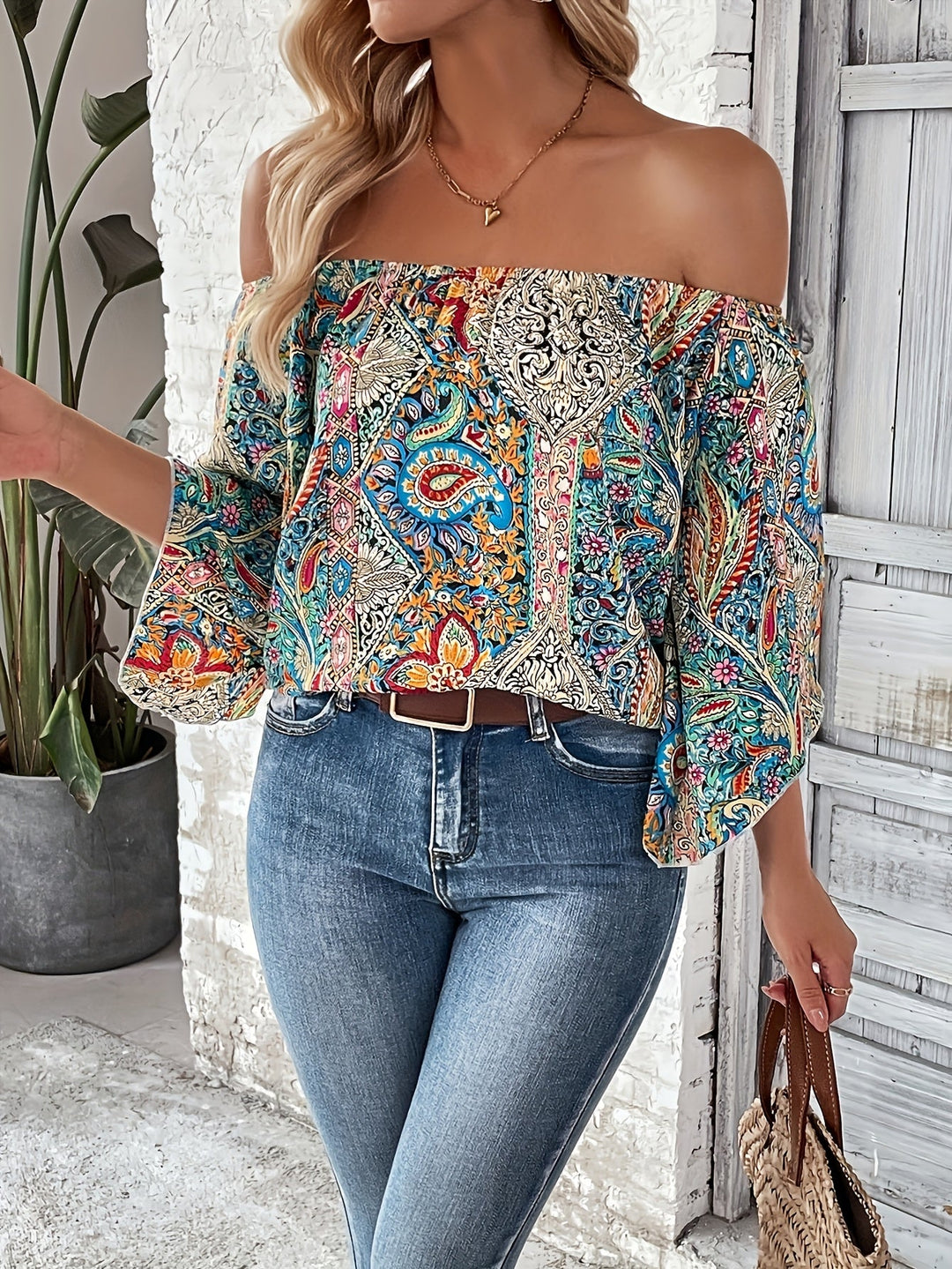 Quinn | Off-Shoulder Boho-Bluse