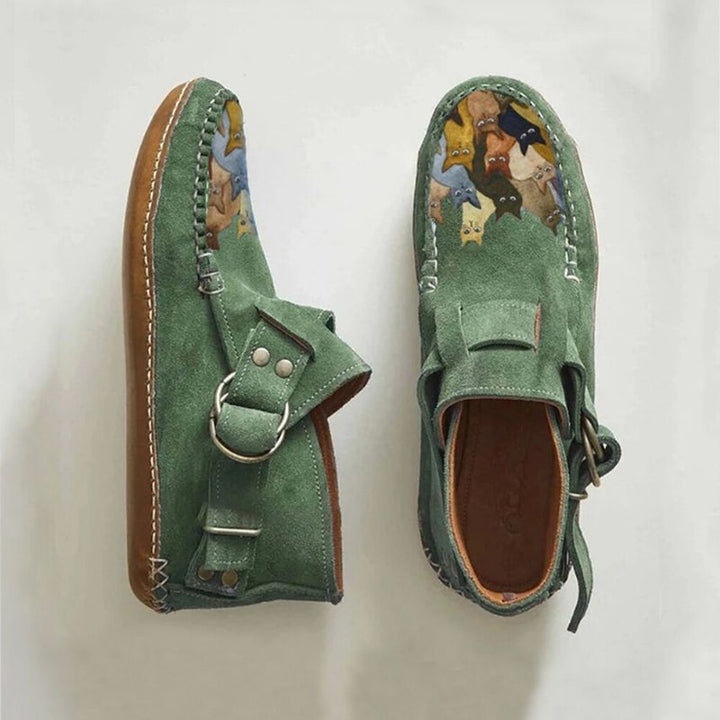 Bertha | Bequeme Freizeitschuhe mit Katzenmotiv