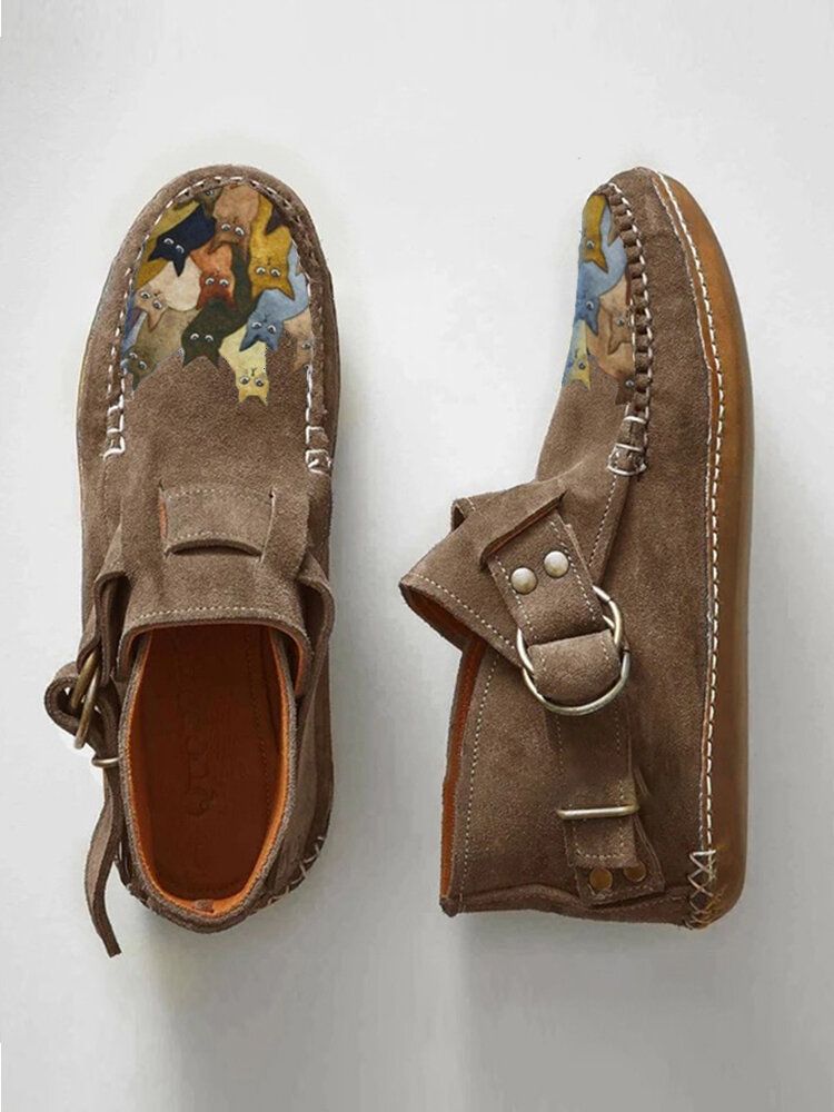 Bertha | Bequeme Freizeitschuhe mit Katzenmotiv