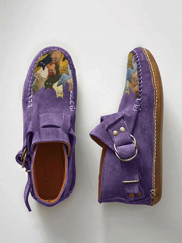 Bertha | Bequeme Freizeitschuhe mit Katzenmotiv