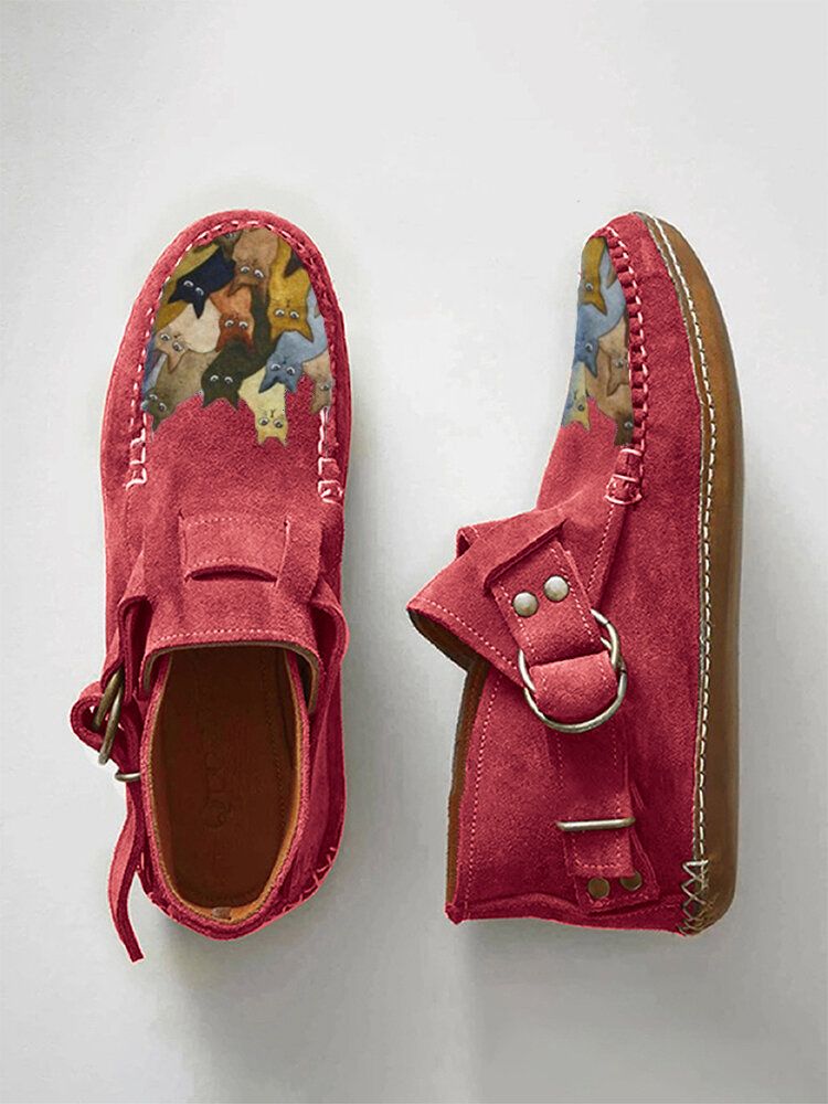 Bertha | Bequeme Freizeitschuhe mit Katzenmotiv