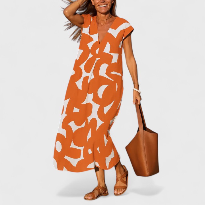 Hoffnung | Fließendes V-Ausschnitt Kleid