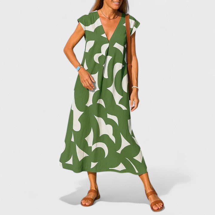 Hoffnung | Fließendes V-Ausschnitt Kleid