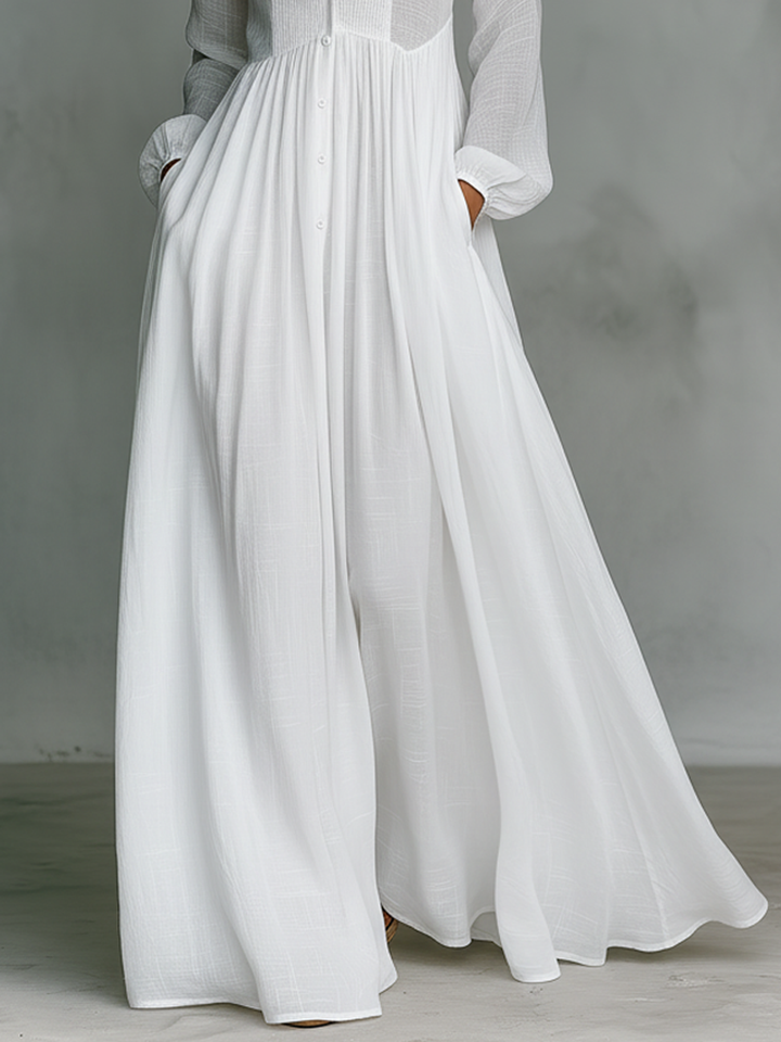 Serena | Elegantes Button-Down Maxikleid
