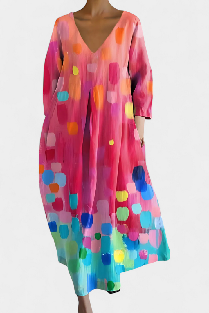 Beatrix | Bequemes V-Ausschnitt-Kleid