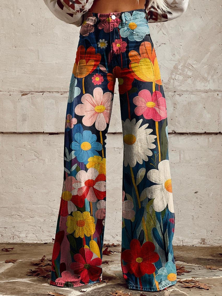 Lana™ - Blumenmuster Weite Hose