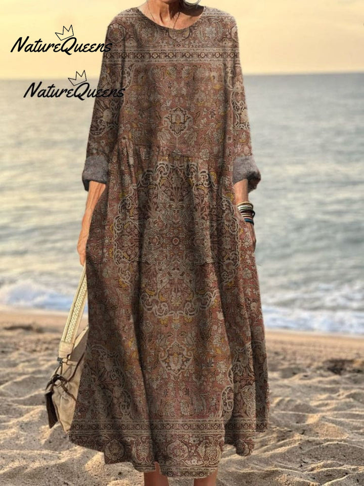 Rachel | Damen Vintage Kunstdruck Lässiges Langarm T-Shirt aus bequemer Baumwolle