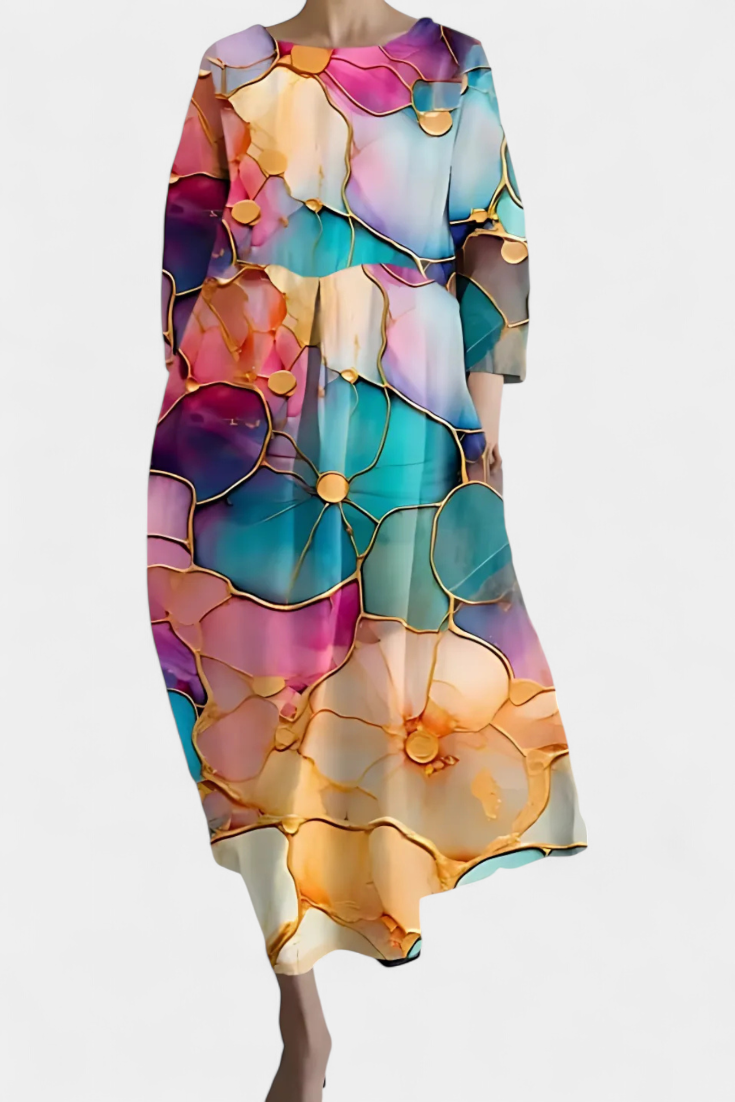Beatrix | Bequemes V-Ausschnitt-Kleid