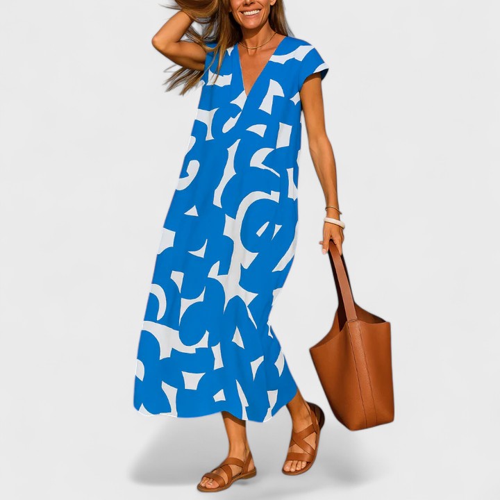Hoffnung | Fließendes V-Ausschnitt Kleid