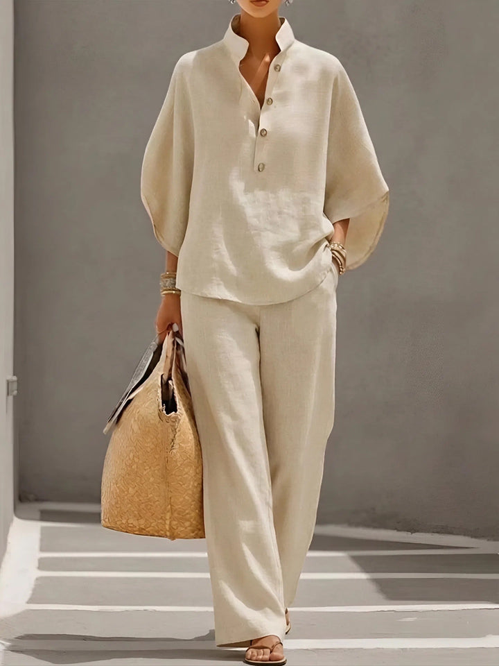 Elaine | Luftiges Leinen-Set mit lockerem Fall