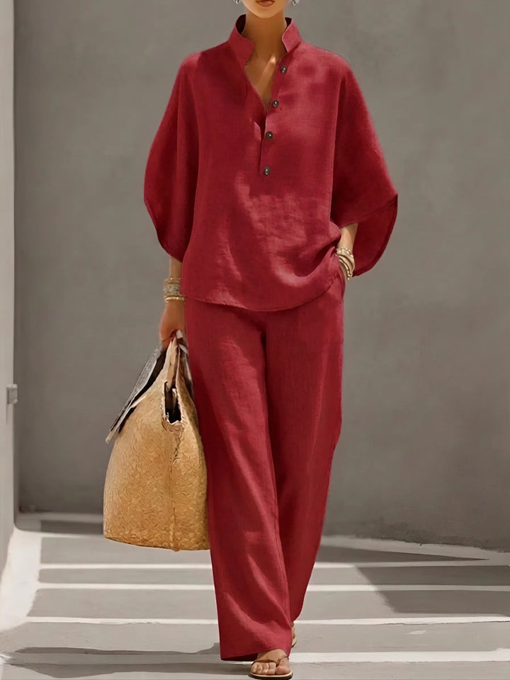 Elaine | Luftiges Leinen-Set mit lockerem Fall