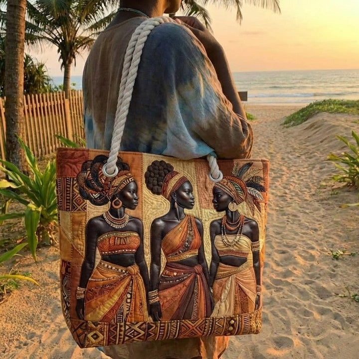 Gequiltete Strandtasche Melanin Queens