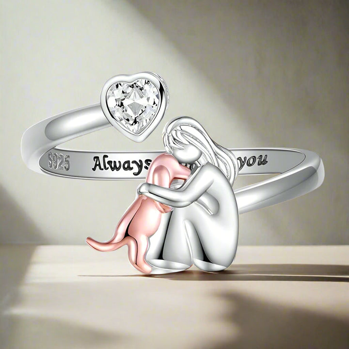 Modehaus Lindenberg | Hund Umarmung Ring (Rose)