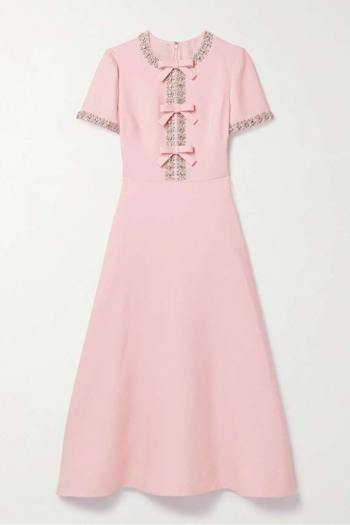Zoe | Midi-Kleid mit Kristallverzierung